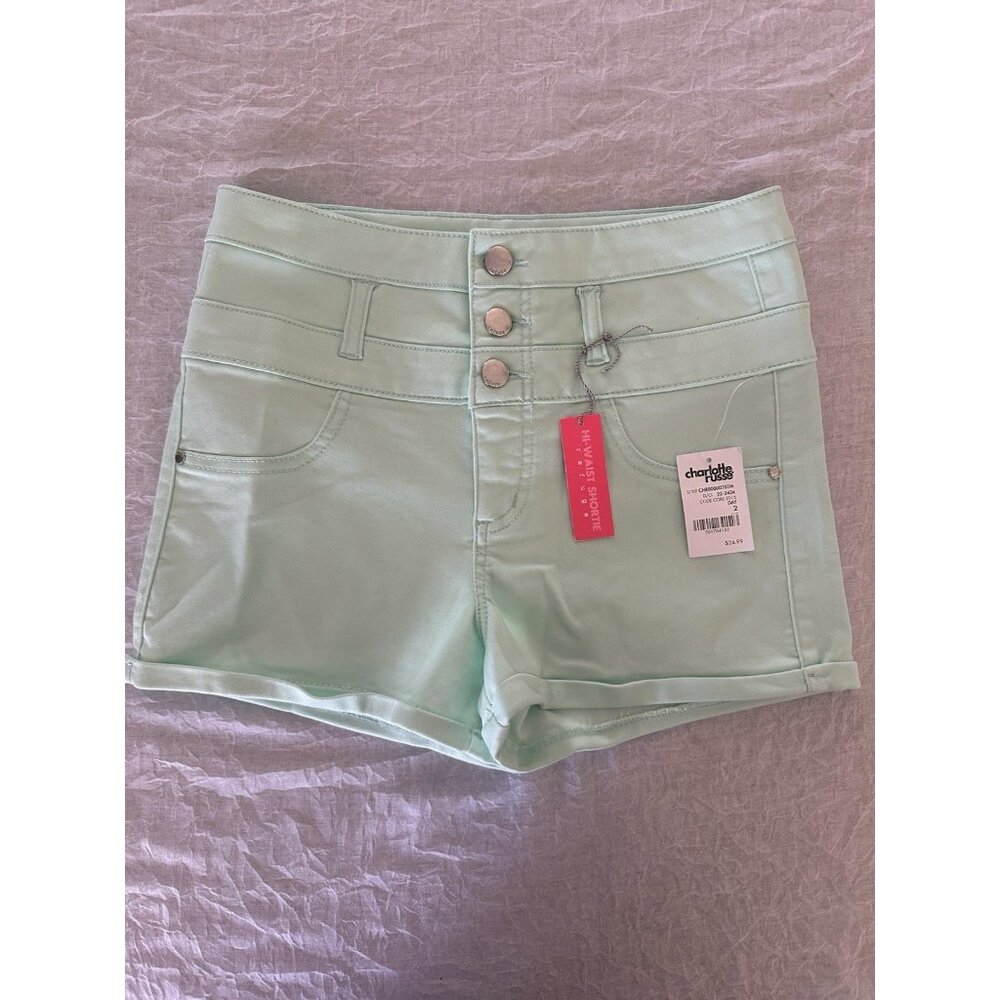 🌵4/$25 NWT Refuge Women's Size 2 Shorts Mint Green Stretch High Rise Preppy